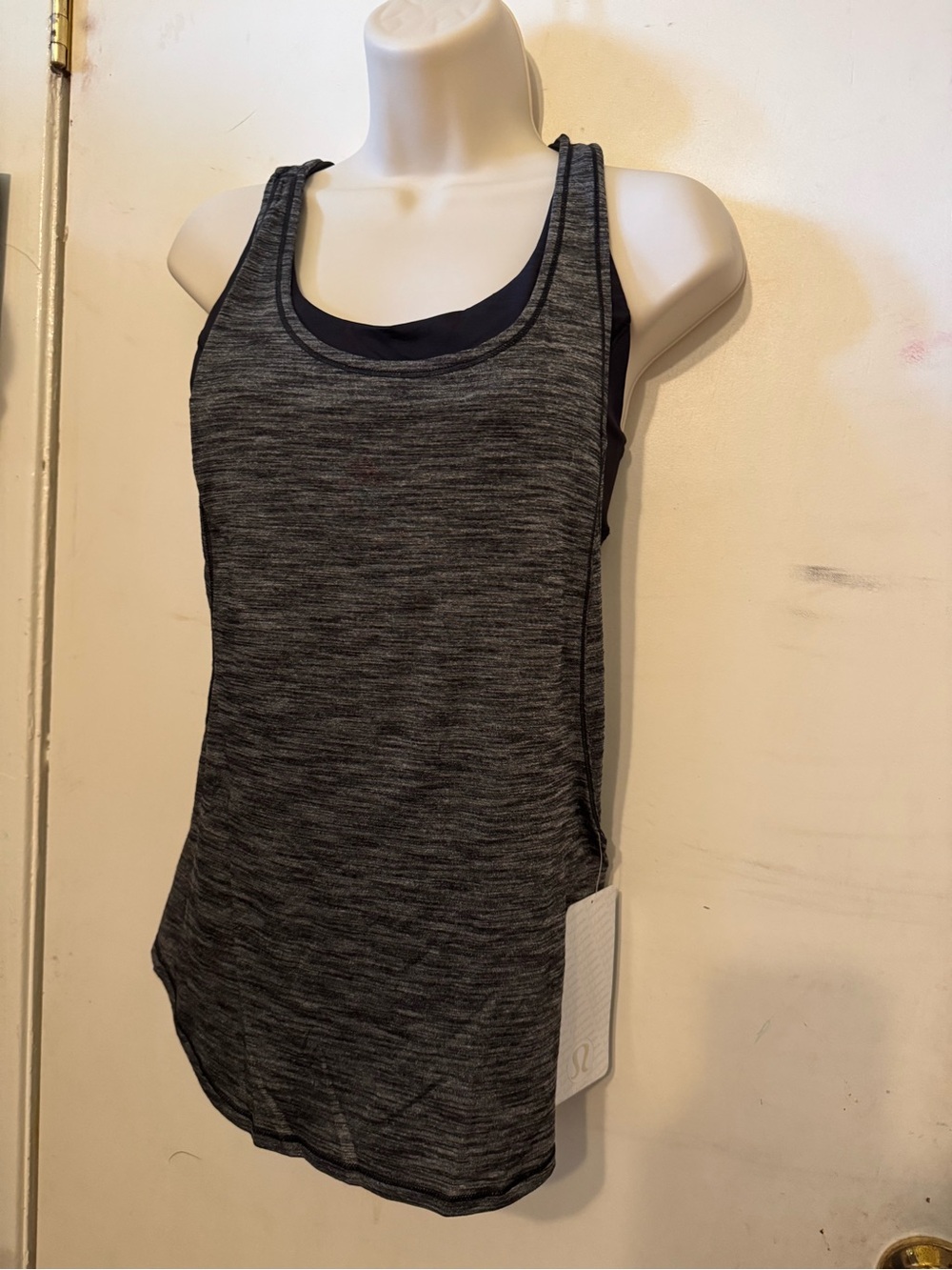 lululemon athletica Heathered Charcoal Racerback Tank